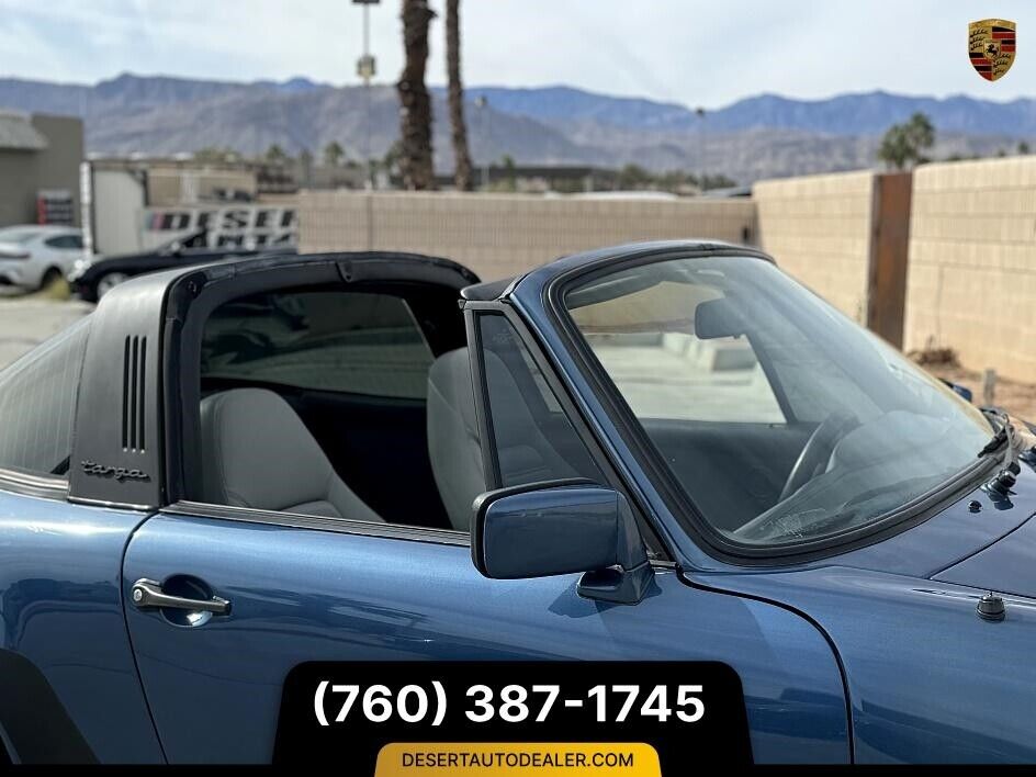 Porsche-911-Targa-41000-MILES-Royal-Blue-Metallic-Cabriolet-1984-Blue-Gray-67393-5