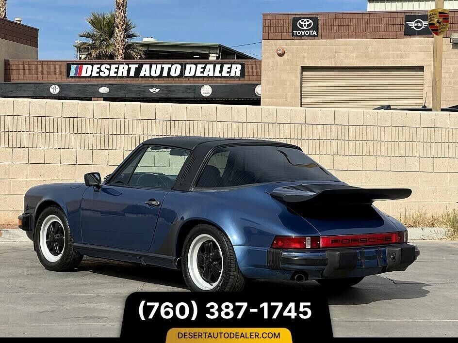 Porsche-911-Targa-41000-MILES-Royal-Blue-Metallic-Cabriolet-1984-Blue-Gray-67393-9