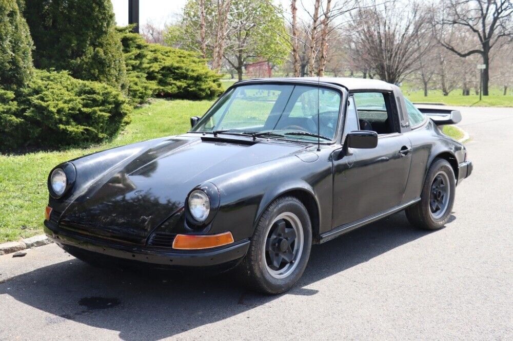 Porsche-911E-Targa-1973-Black-Black-0-1