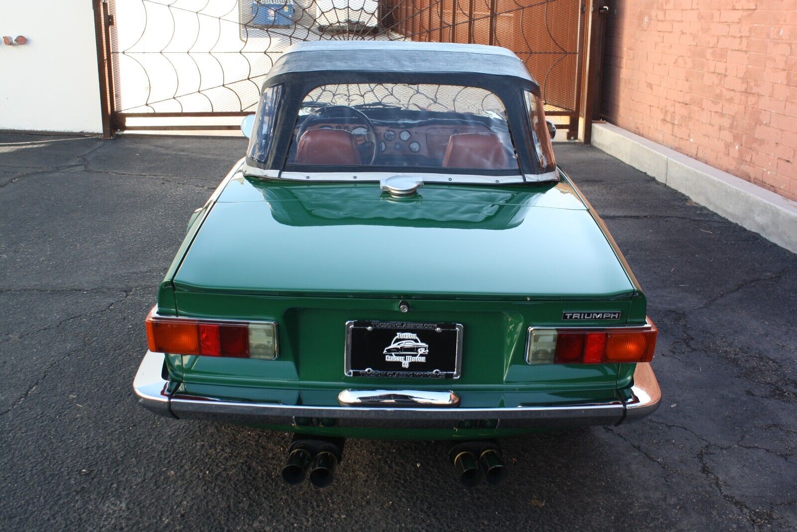 Triumph-TR-6-Cabriolet-1971-Green-Tan-91197-25