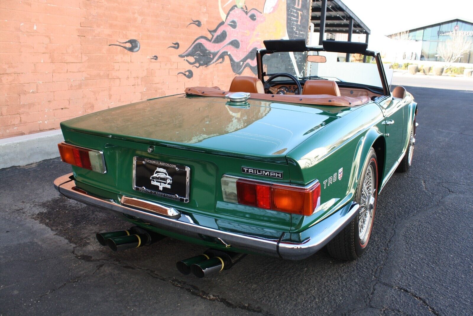 Triumph-TR-6-Cabriolet-1971-Green-Tan-91197-28