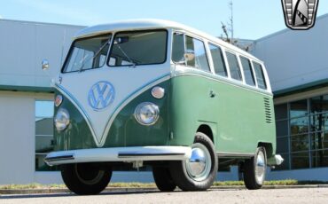 Volkswagen-BusVanagon-Cabriolet-1965-Green-Teal-1580-2