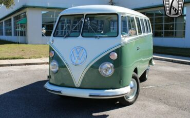 Volkswagen-BusVanagon-Cabriolet-1965-Green-Teal-1580-4