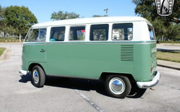 Volkswagen-BusVanagon-Cabriolet-1965-Green-Teal-1580-5