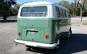 Volkswagen-BusVanagon-Cabriolet-1965-Green-Teal-1580-7