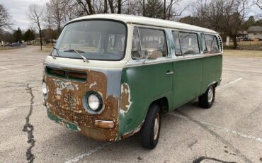 Volkswagen-BusVanagon-Van-1971-Green-White-192051-2