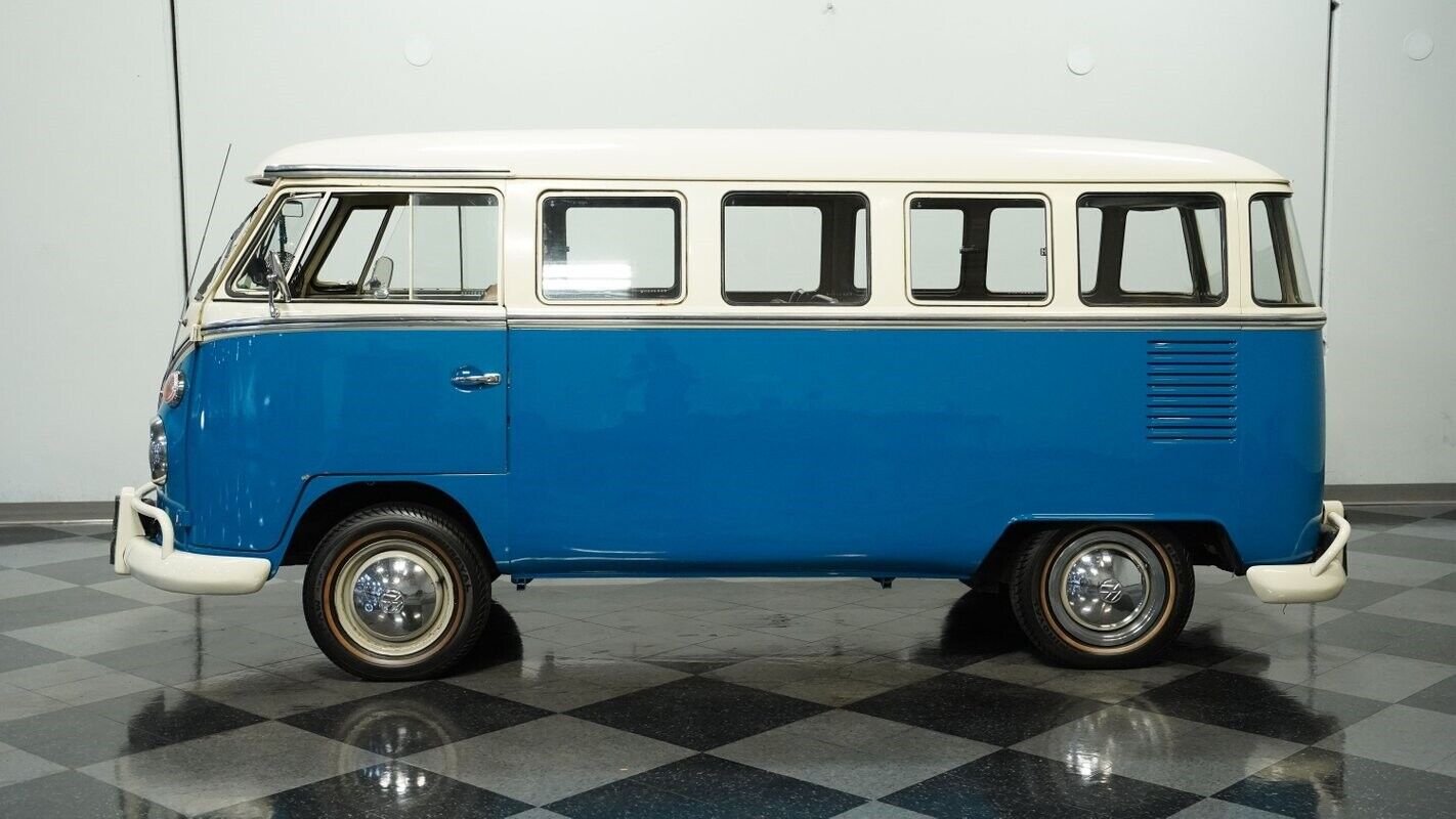 Volkswagen-BusVanagon-Van-1972-Blue-Black-38845-2