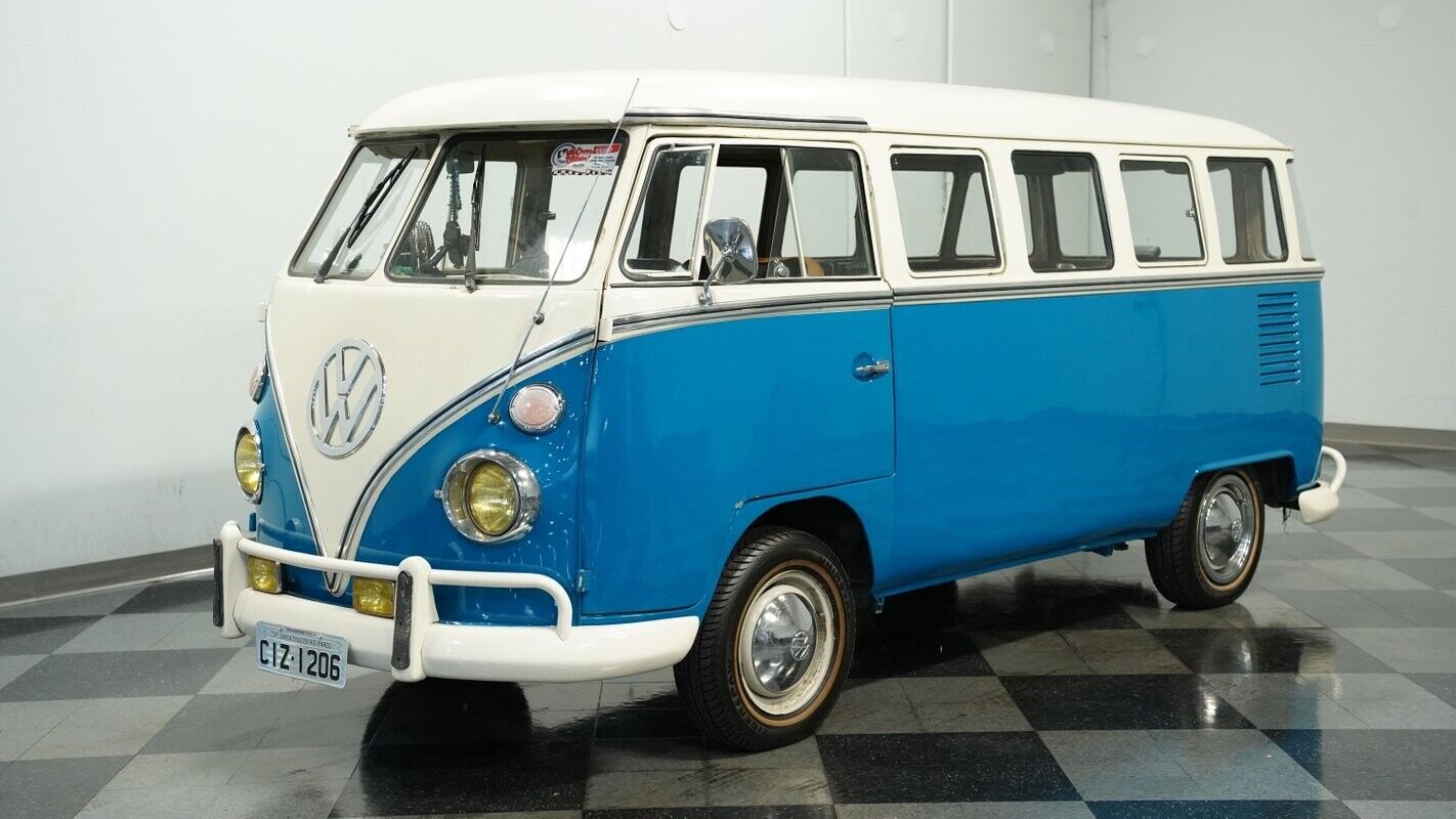 Volkswagen-BusVanagon-Van-1972-Blue-Black-38845-5