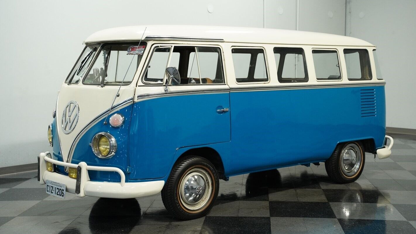 Volkswagen-BusVanagon-Van-1972-Blue-Black-38845-6