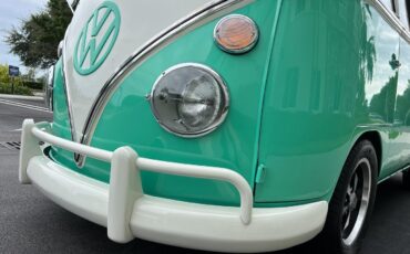 Volkswagen-BusVanagon-Van-1974-Green-Biege-26057-26