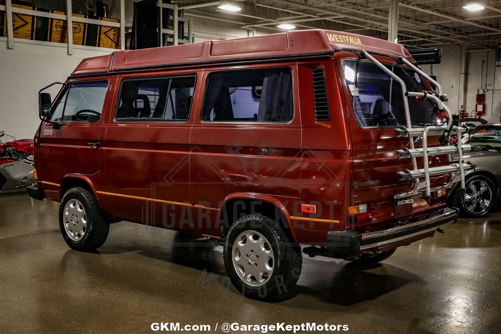 Volkswagen-BusVanagon-Van-1987-Burgundy-Tan-255628-5