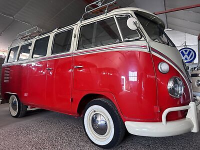 Volkswagen-T1-Samba-23-window-Van-1975-Red-Tan-80467-1