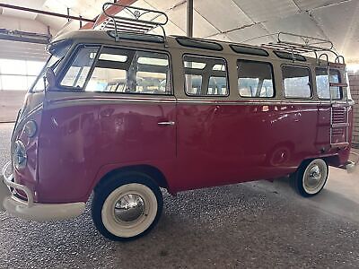 Volkswagen-T1-Samba-23-window-Van-1975-Red-Tan-80467-5