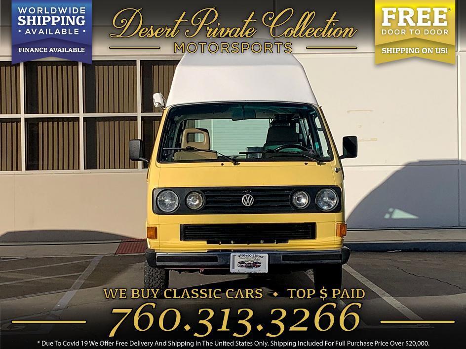 Volkswagen-VanagonCampmobile-Van-1984-Yellow-Tan-114476-1