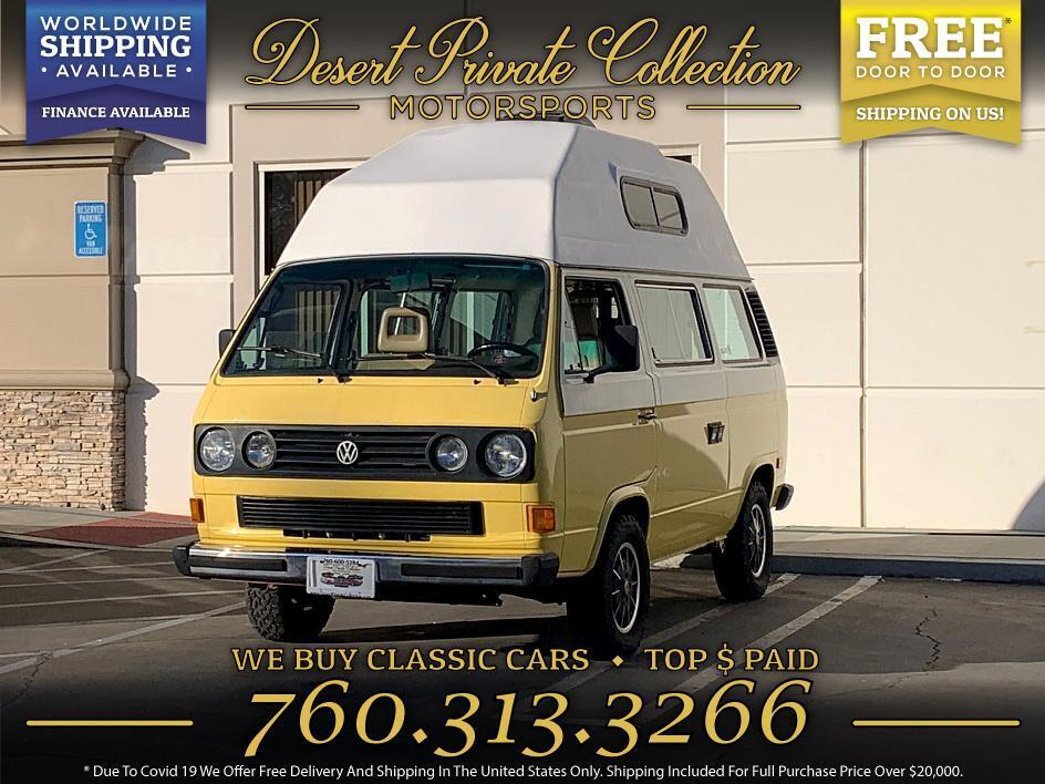 Volkswagen-VanagonCampmobile-Van-1984-Yellow-Tan-114476-2