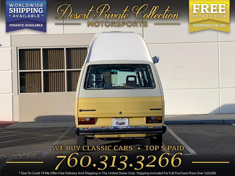 Volkswagen-VanagonCampmobile-Van-1984-Yellow-Tan-114476-4