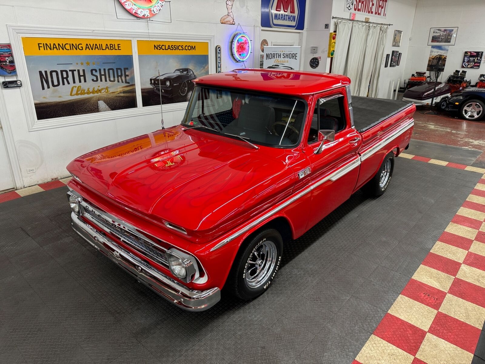 Chevrolet-Other-Pickups-1965-Red-Gray-916-27